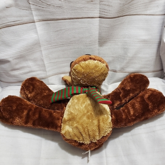 Hallmark Rodney Reindeer Plush Stuffed Animal Red Green Striped Scarf 10 Inch - Picture 4 of 8